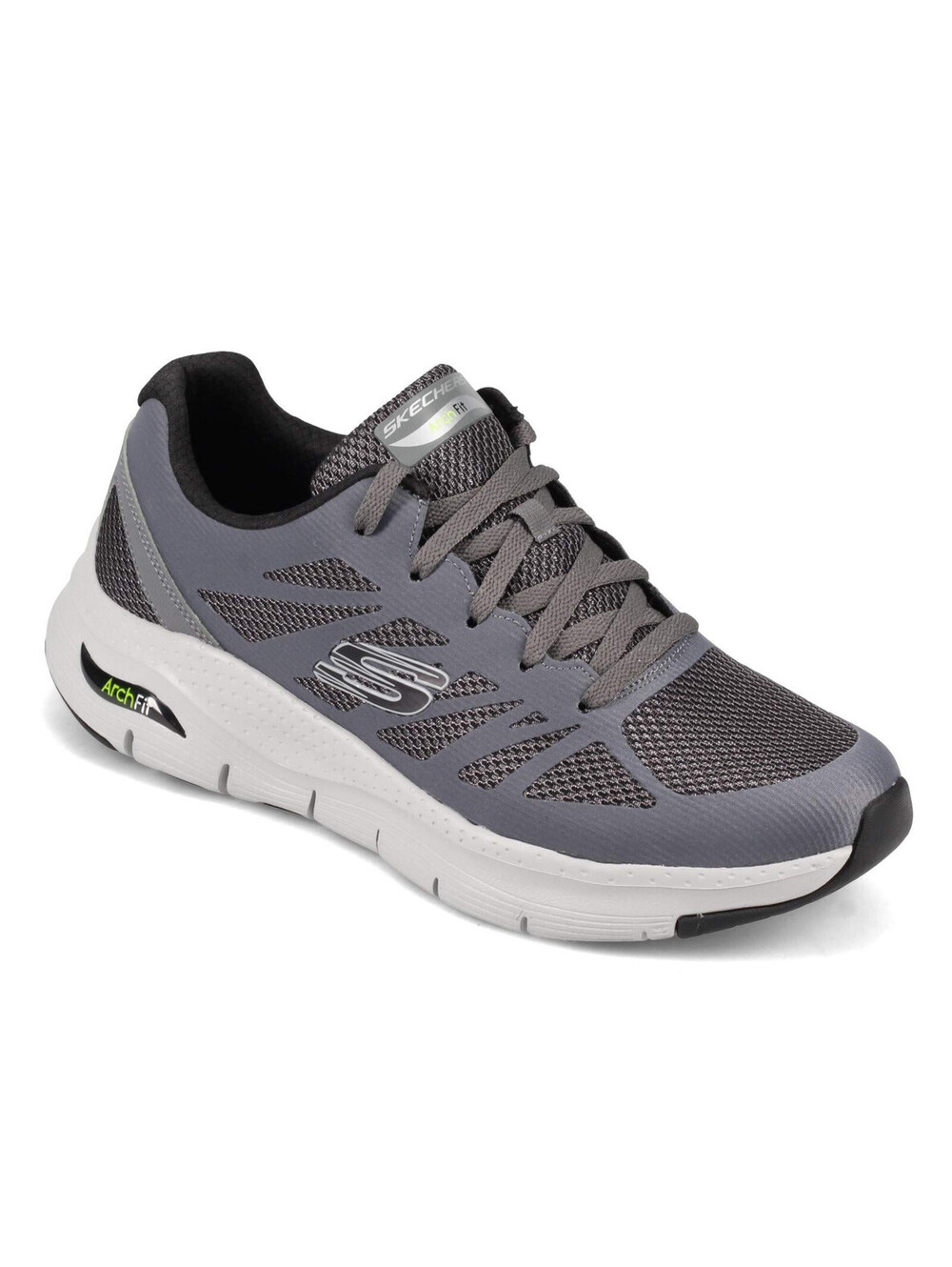 Skechers Men's Arch Fit - Charge Back Sneaker, Charcoal/Black, 10 WW